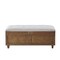 Gracie Mills Shelton Rustic Comfort Wood And Upholstered Storage Bench With
